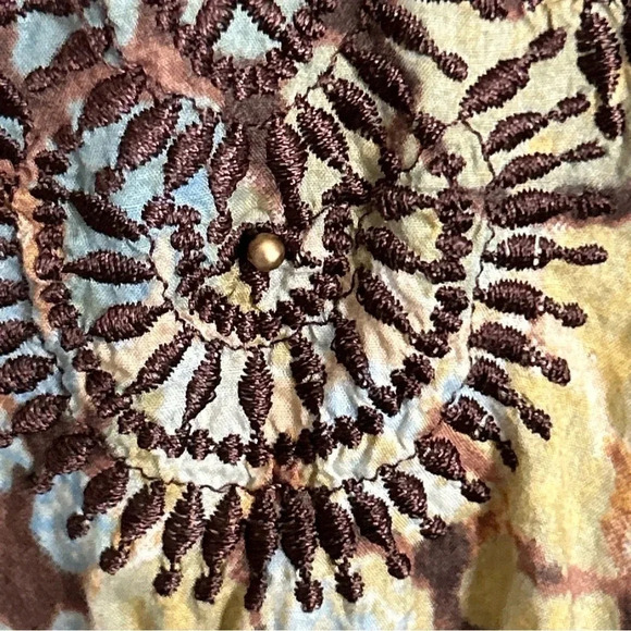 Charter Club Women’s 3X Tunic Top Cotton Boho Embroidered Hippie Colorful Artsy - Picture 2 of 13